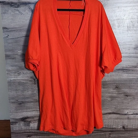 Zara Cocoon Dress In Bright Orange - Picture 4 of 8